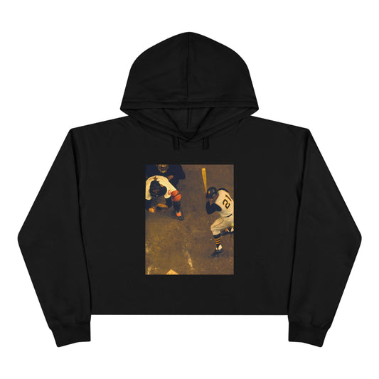 Clemente ...at the plate - Crop Hoodie
