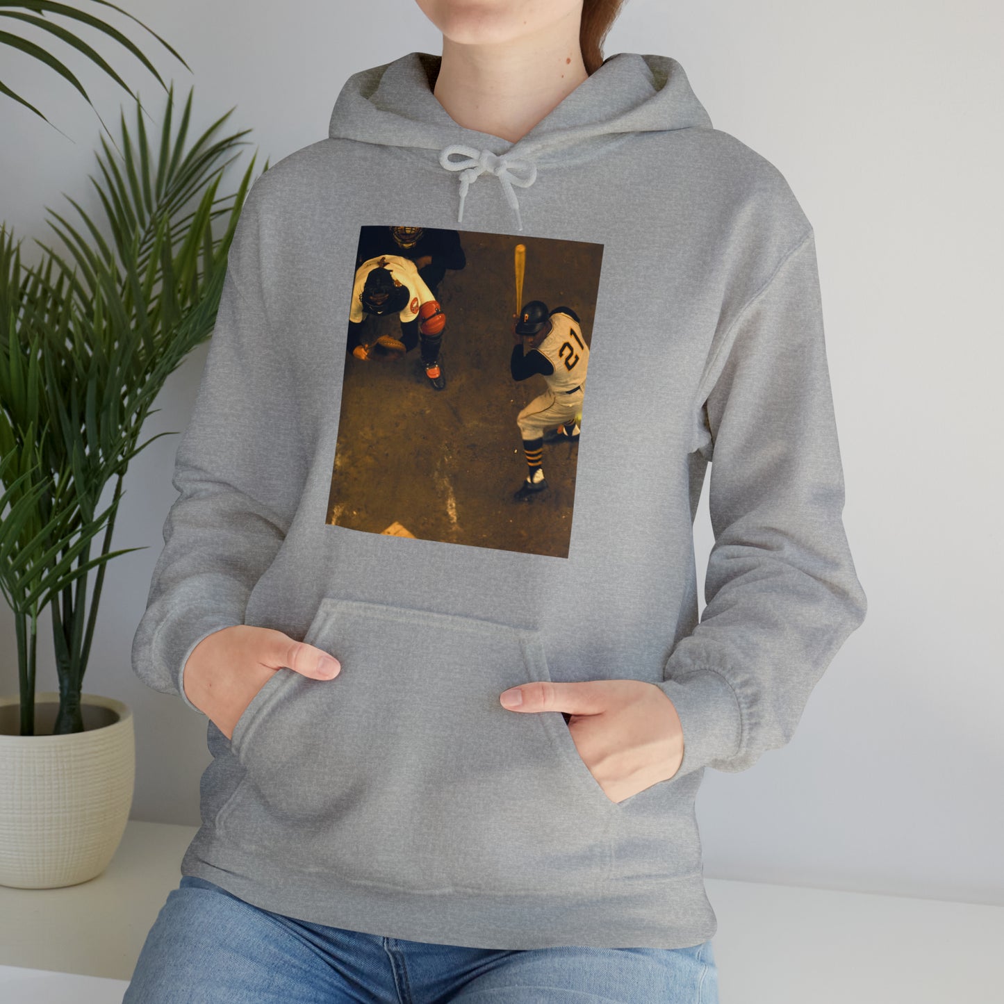 "Clemente ...at the plate" -  Hooded Sweatshirt