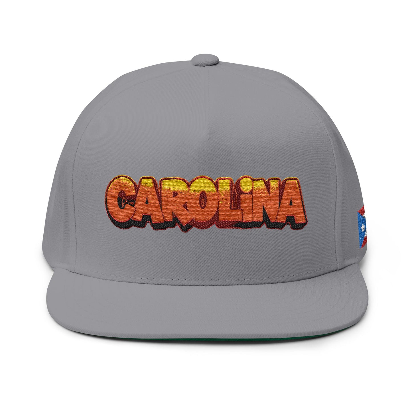 Retro Carolina Embroidered Flat Bill Cap - Stylish Headwear for Outdoor Adventures