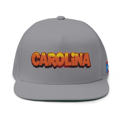 Retro Carolina Embroidered Flat Bill Cap - Stylish Headwear for Outdoor Adventures