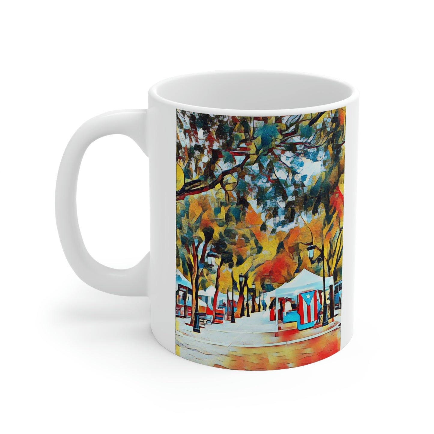 "Banderas y Vendedores" - Taza 11oz 