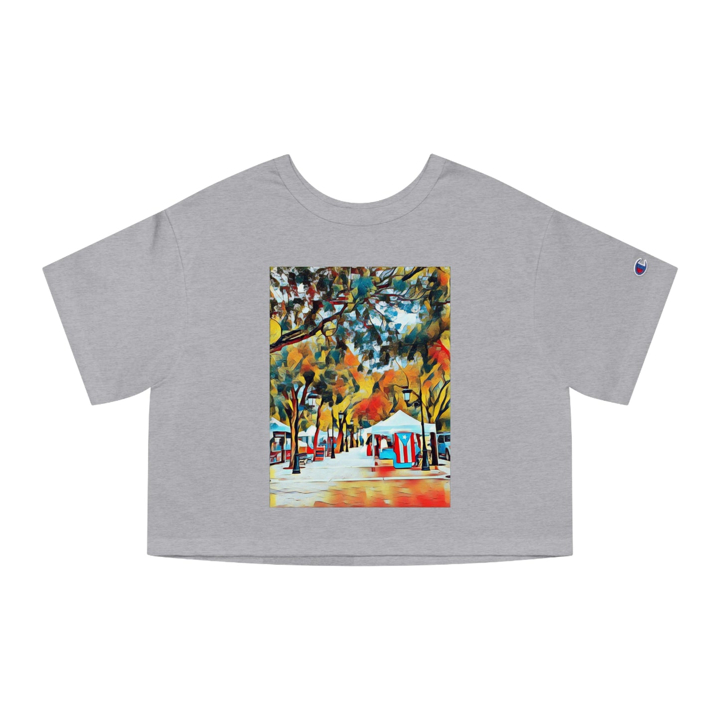 " Flags & Vendors" - Cropped T-Shirt