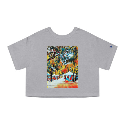 " Flags & Vendors" - Cropped T-Shirt